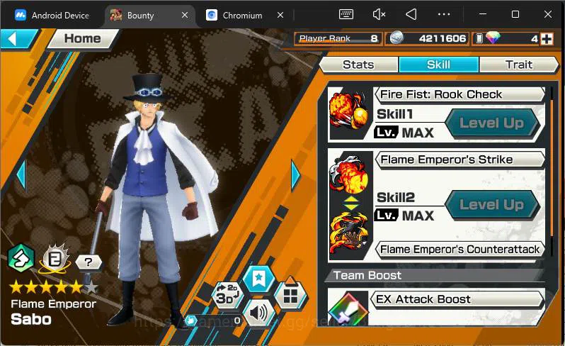 One Piece Bounty Rush Accounts GLOBAL|EX 4+PR 8|BP Kuzan,Flame E Sabo,WI Trafalga image 9