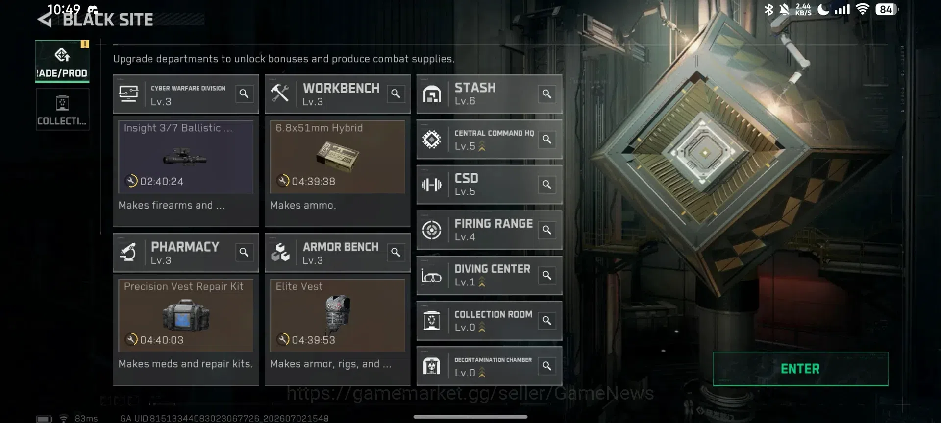 Delta Force Accounts GARENA| OL 47 |TA 240.4M(Aloy 200M)|1 Melee(Execut image 8