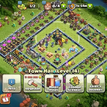 Clash of Clans Accounts High-End LV 91|TH 14|HH 8|Limited Skin|BK 43,AQ 62,MP 44,GW 30,RC 22|BM 2|CN OFF|Protect OFF|Take