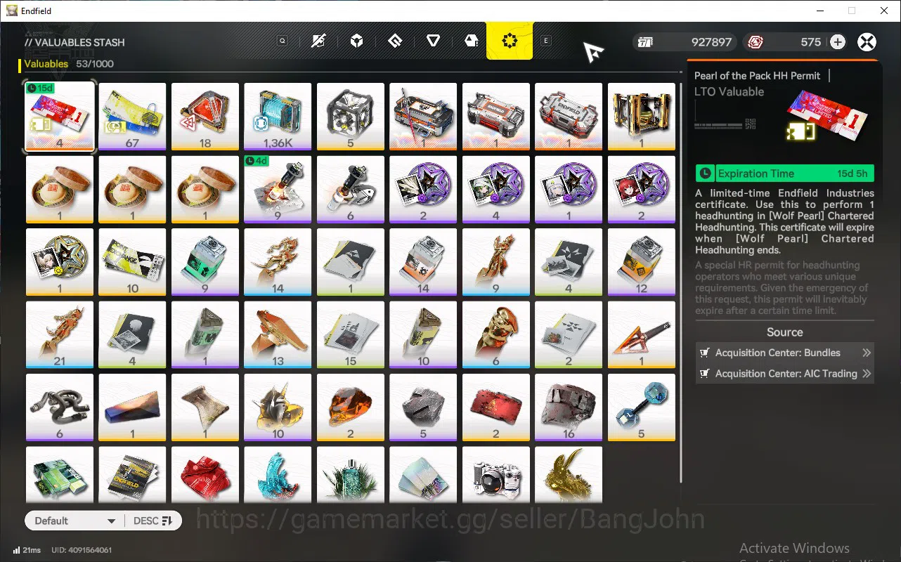 Arknights: Endfield Accounts ASIA | lv 52, Yvonne, Lastrite, Lifeng, pogra, WP 6s 9 for sign n detail Check SS AKE190B 19