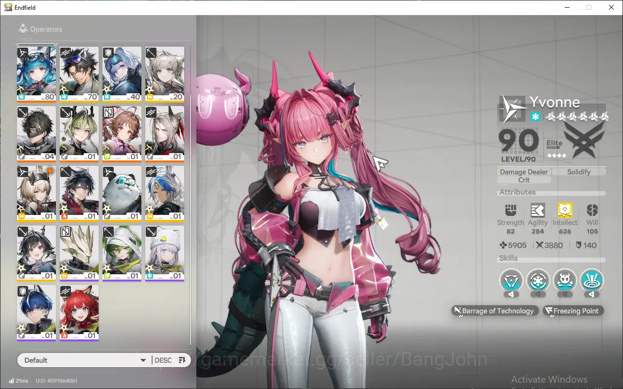 Arknights: Endfield Accounts ASIA | lv 52, Yvonne, Lastrite, Lifeng, pogra, WP 6s 9 for sign n detail Check SS AKE190B 4