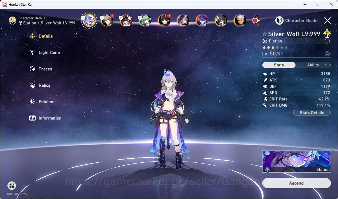 Honkai Star Rail Accounts [ASIA] TL 40 | 9 Limit | Silver Wolf | Sparkle | H image 14