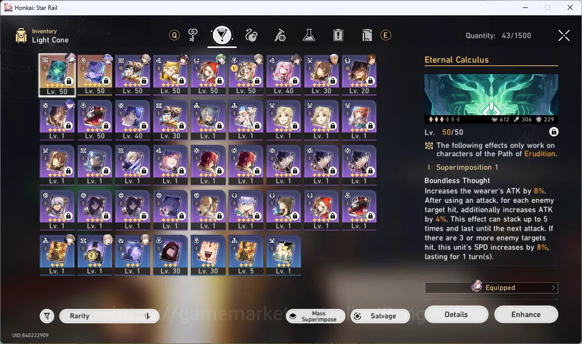 Honkai Star Rail Accounts [ASIA] TL 40 | 9 Limit | Silver Wolf | Sparkle | H image 8