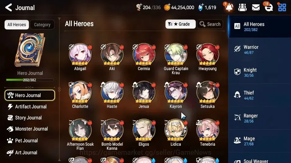 Epic Seven Accounts High-End ASIA UnVerif|18 ML(RNL,LOTScales,Zio,WOTM Tnebria,Gras)+PByblis,EAB Fumyr,Setsuka,Rinak|AUTO 7