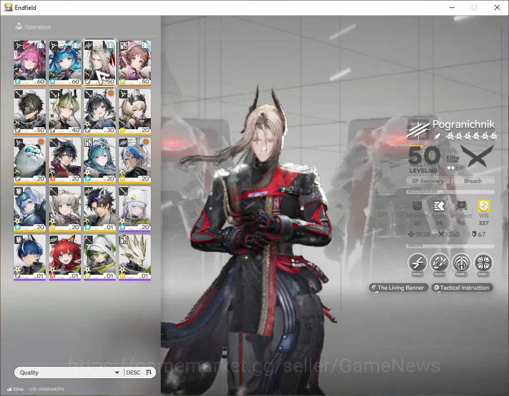 Arknights: Endfield Accounts ASIA|Lv 44|SSR 5 (1Limit) [Yvonne+Sign],Lifeng,Las image 4