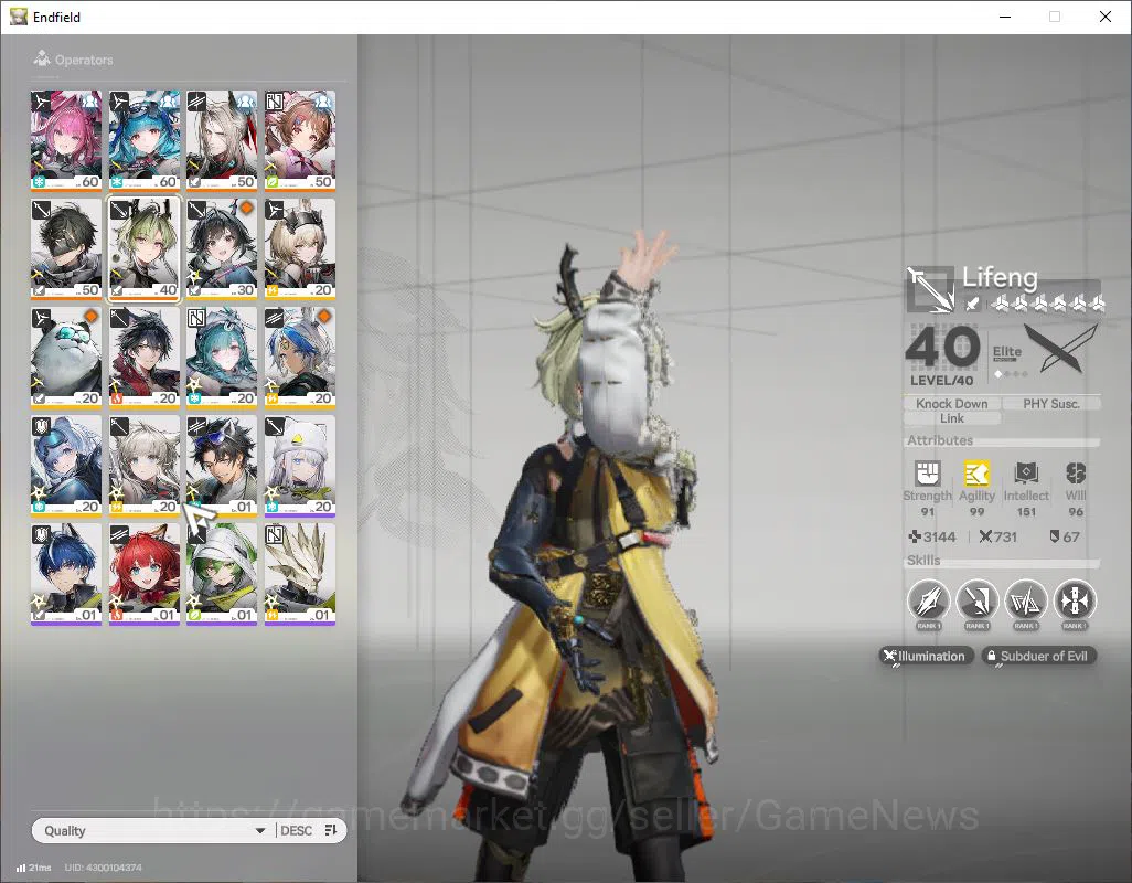 Arknights: Endfield Accounts ASIA|Lv 44|SSR 5 (1Limit) [Yvonne+Sign],Lifeng,Las image 6