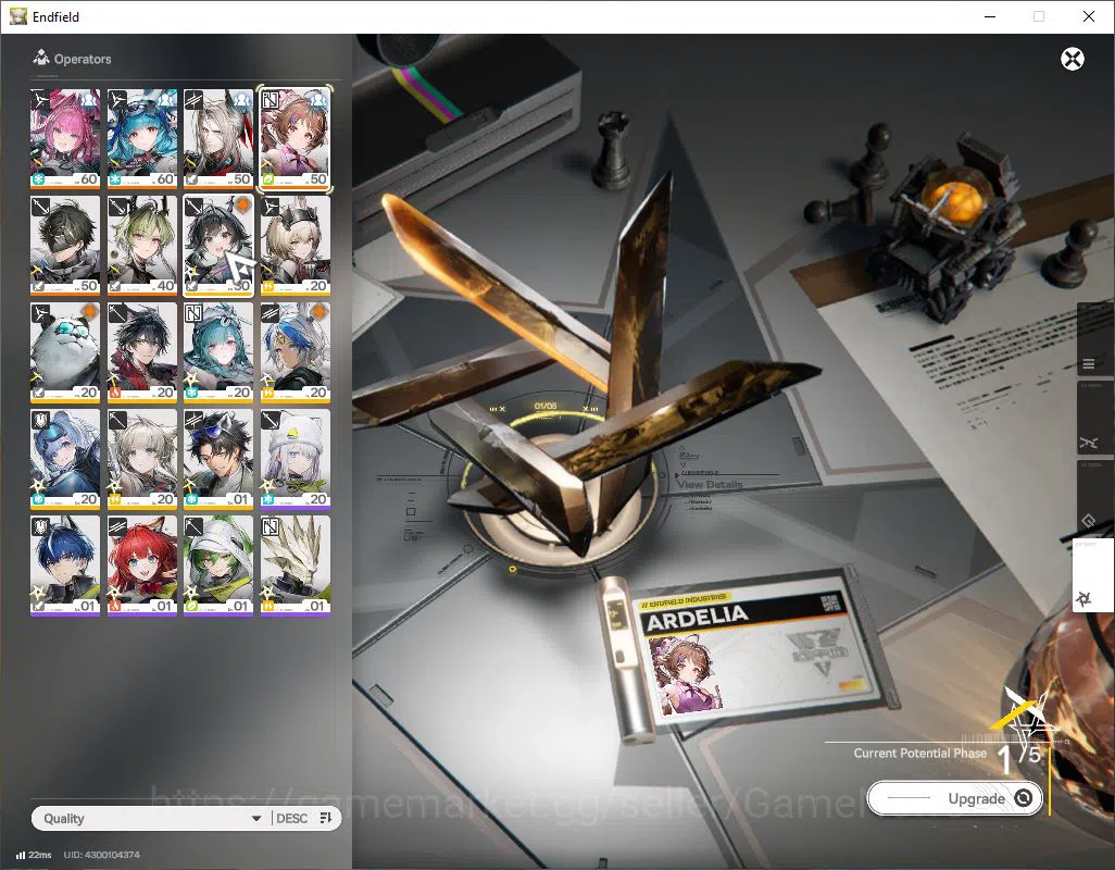 Arknights: Endfield Accounts ASIA|Lv 44|SSR 5 (1Limit) [Yvonne+Sign],Lifeng,Las image 7