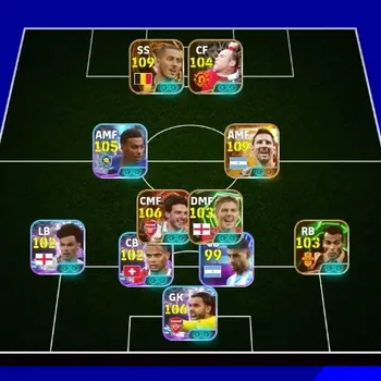 eFootball Accounts Others Android|PW 3210|New Lionel Messi Big T,Eden Hazard Big T,Declan Rice Big T,Morgan Roegers Show
