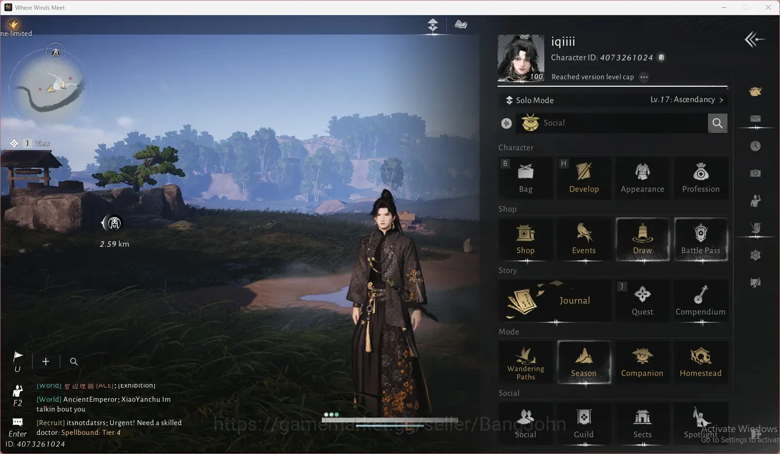 Where Winds Meet Accounts ASIA | 1 Select On Harmonic Core | Lv100 MC Male | 35749 Power | Stonesplit-Trength | 2.8M Coin+6K 1