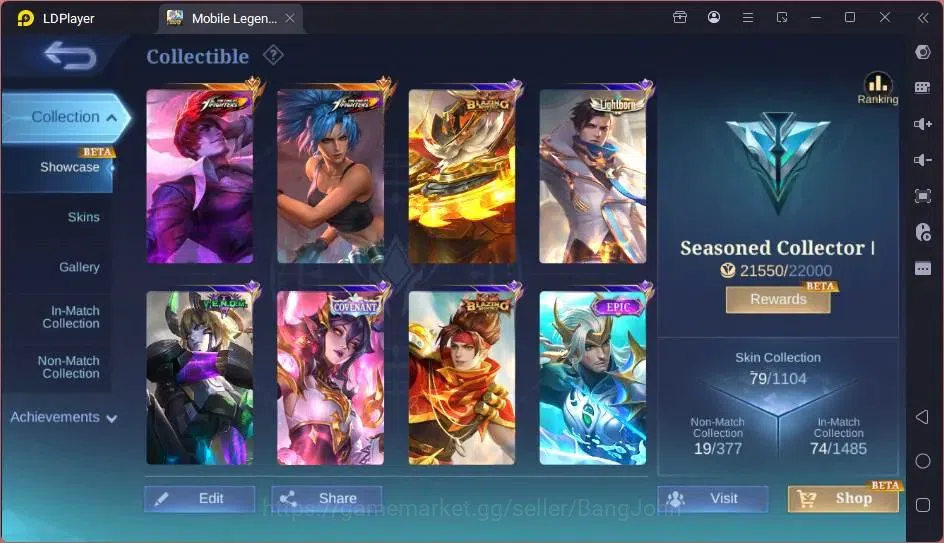 Mobile Legends: Bang Bang Accounts Global|Hero 68|Skin 79|Seasoned|KOF Chou,Karina|BL image 11