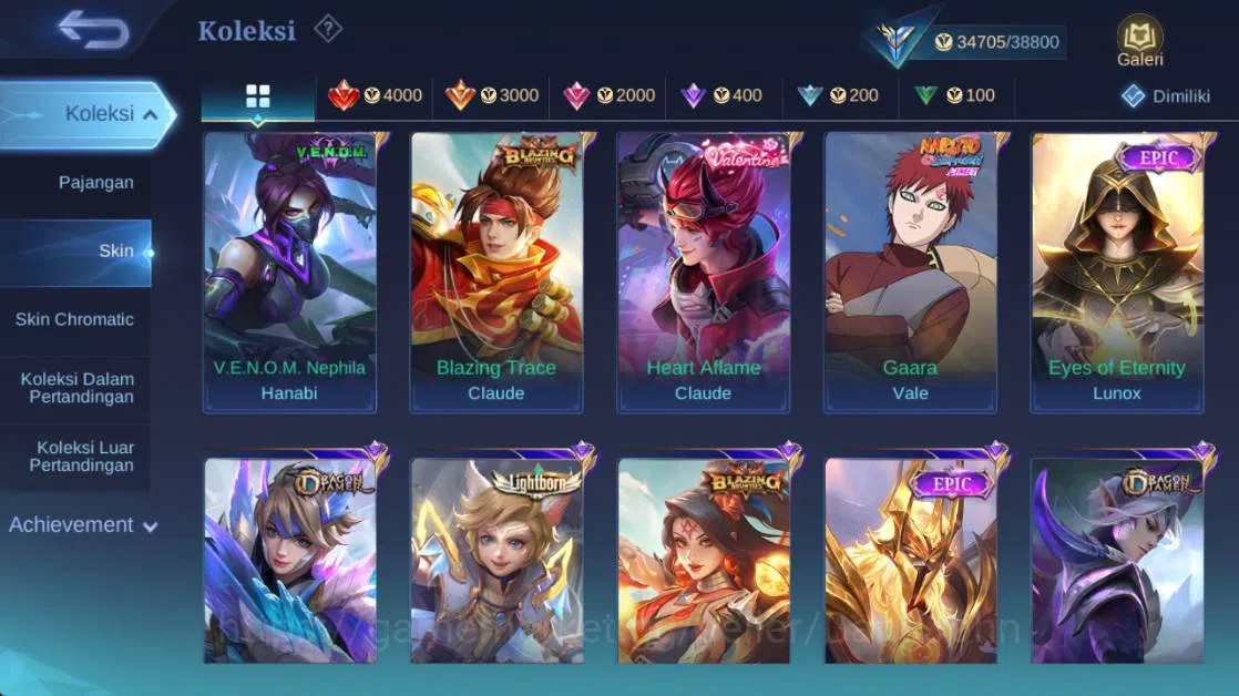 Mobile Legends: Bang Bang Accounts Global,Skin 153,Hero 101,LB rger,vnm Grock,saber J image 10