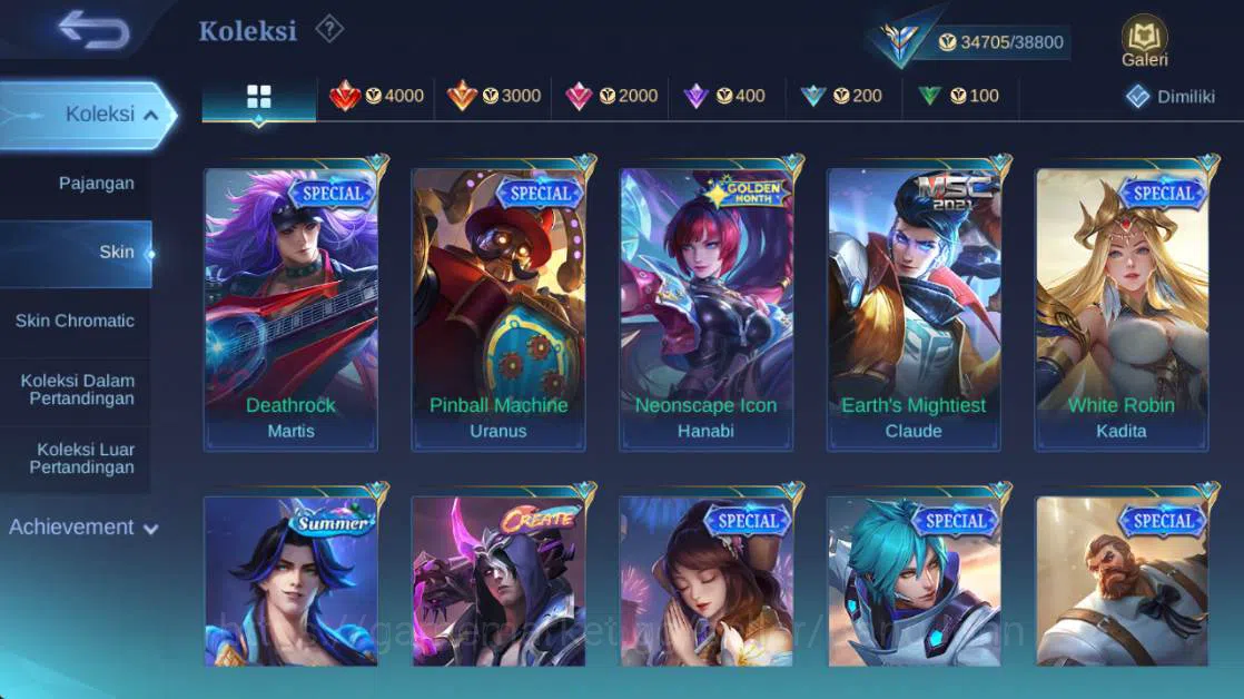 Mobile Legends: Bang Bang Accounts Global,Skin 153,Hero 101,LB rger,vnm Grock,saber J image 14