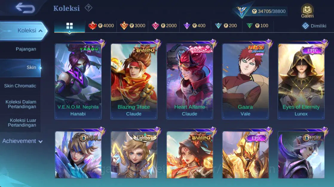 Mobile Legends: Bang Bang Accounts Global,Skin 153,Hero 101,LB rger,vnm Grock,saber J image 17