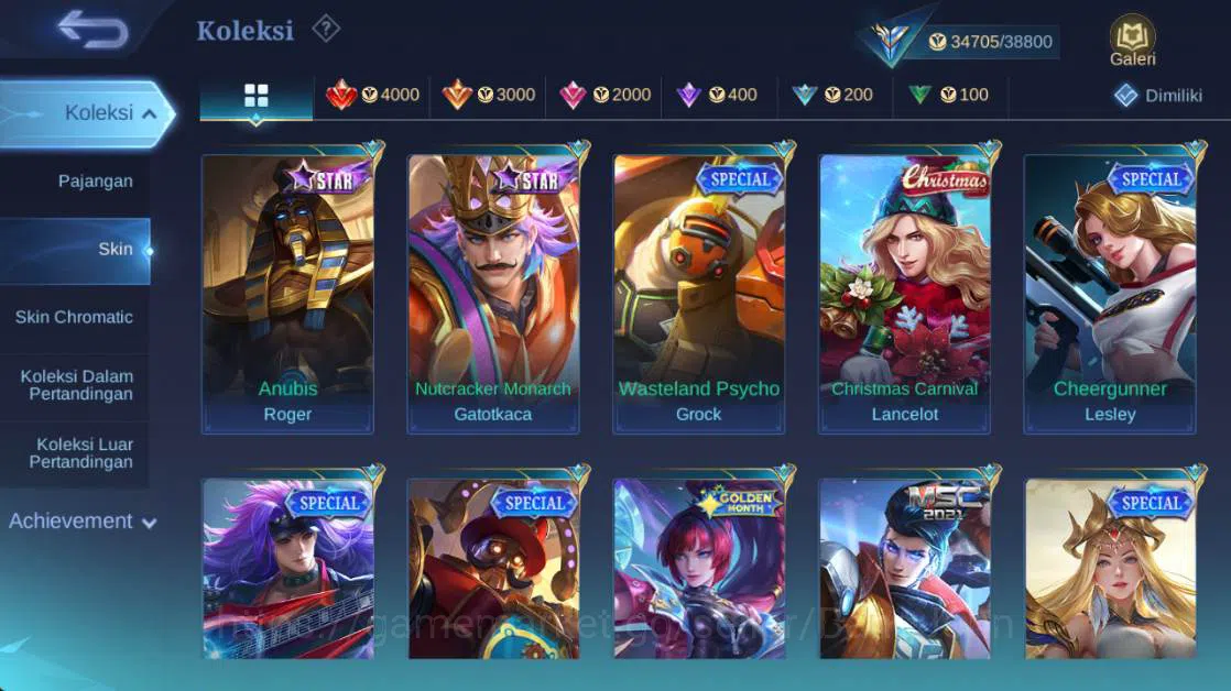 Mobile Legends: Bang Bang Accounts Global,Skin 153,Hero 101,LB rger,vnm Grock,saber J image 7