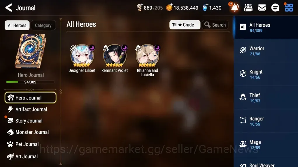 Epic Seven Accounts Mid-Tier Global UnVerif|NewEra| 3 ML (Rhianna & Luciella,Remnant V,D Lilibet)+TA 1