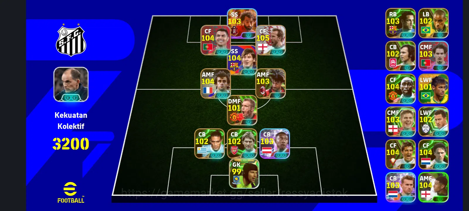eFootball Accounts Legends & Iconic Players EFOOTBALL 2026 | M SALAH BLITZ OLD, NEYMAR JR OLD, RUUD GULLIT, PLATINI, D 1