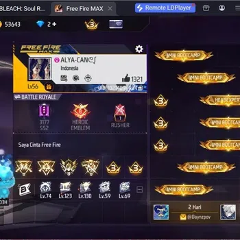 Free Fire Accounts Indonesia | 2 EVO (SCAR-Megalodon Alpha Lv4, AUG-Blazing Fracture Lv2) | M1887-Mamba Gnaw | Check SS