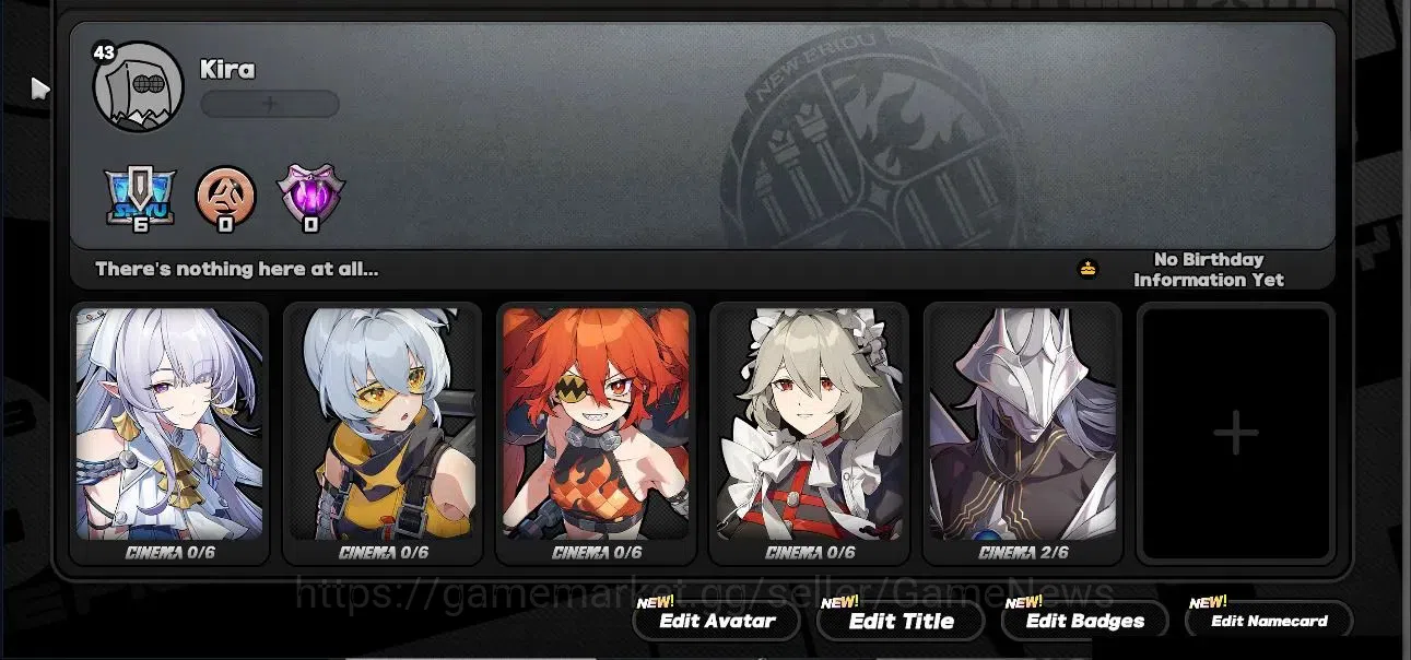 Zenless Zone Zero Accounts Others ASIA|IK 43|1 Limited|(Velina) +4 Standard (Rina,Nekomata,Soldier 11,Koleda)|2 S Bangboo|MC 10