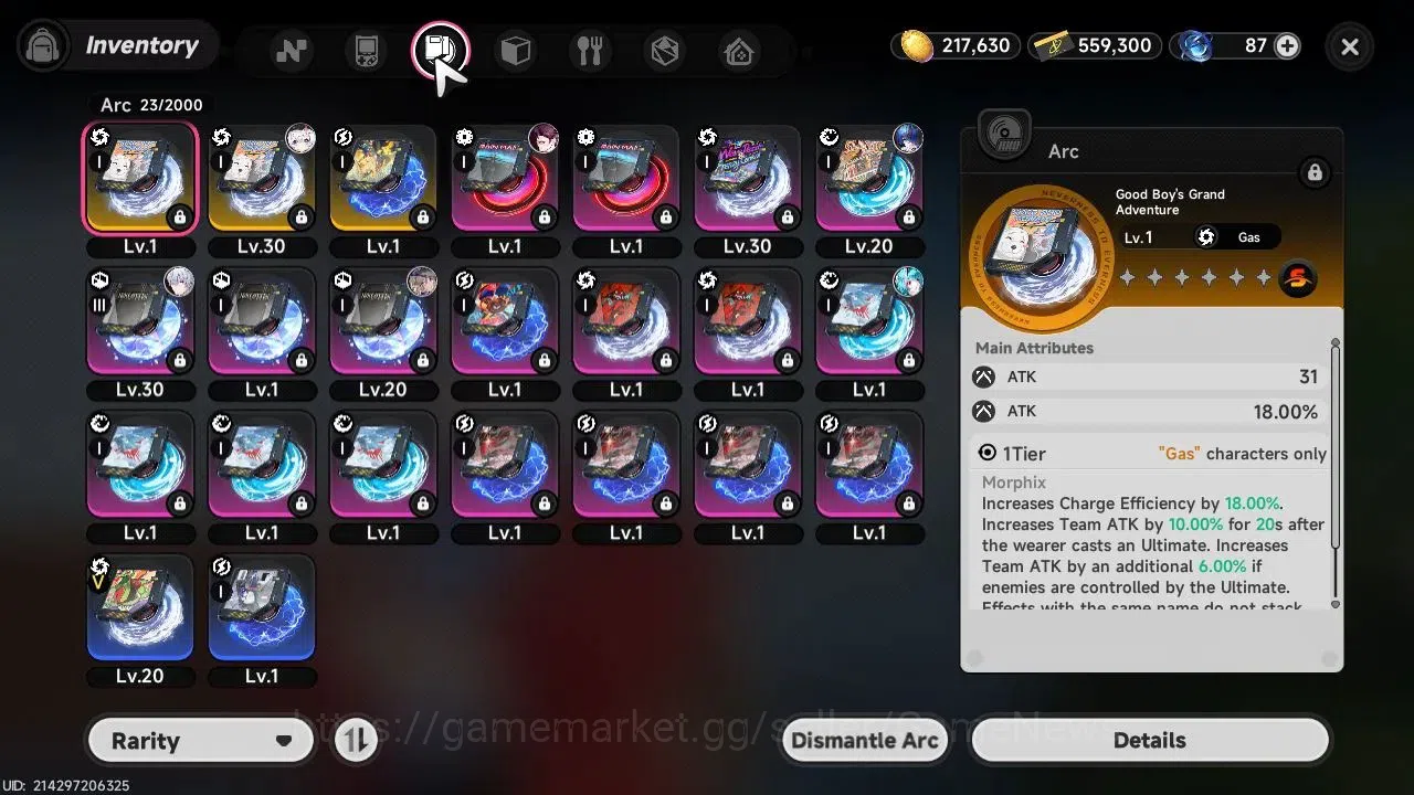 Neverness to Everness Accounts GLOBAL EU|HL 17|TL 5|3 SSR Jiuyuan, Sakiri+Sign, Daffodill|3 S Arc|Phoenix Kick Skin+Glider 11