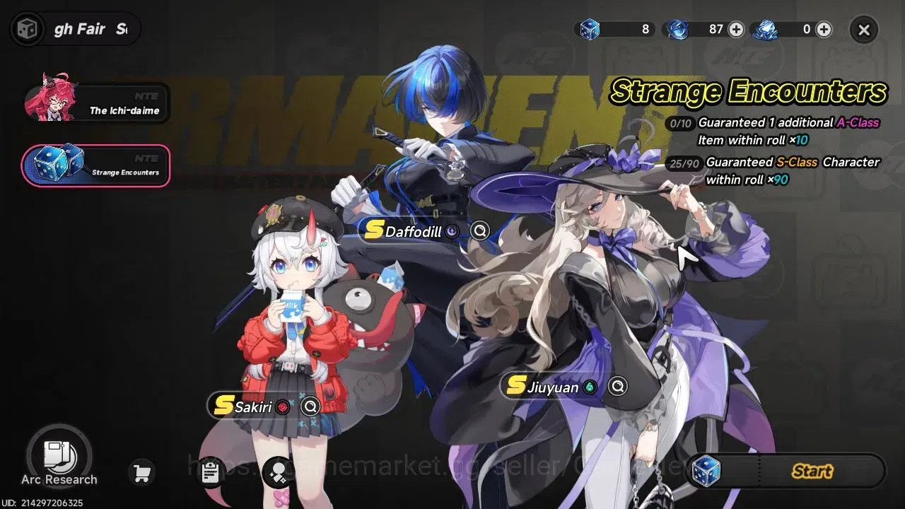 Neverness to Everness Accounts GLOBAL EU|HL 17|TL 5|3 SSR Jiuyuan, Sakiri+Sign, Daffodill|3 S Arc|Phoenix Kick Skin+Glider 7