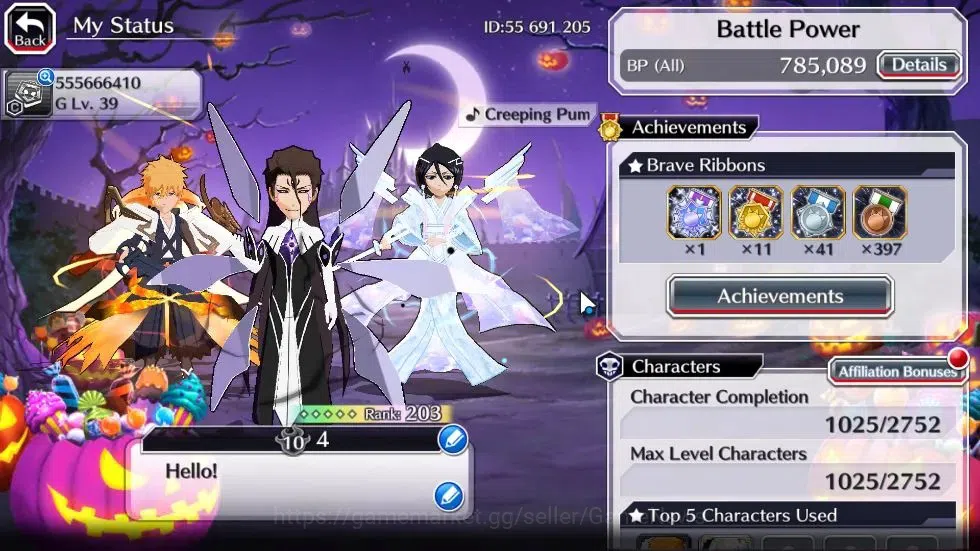 Bleach: Brave Souls Accounts [GLOBAL]50K Orb|10th Anniv[Rukia,Ichigo],TYBW26[Yu image 2