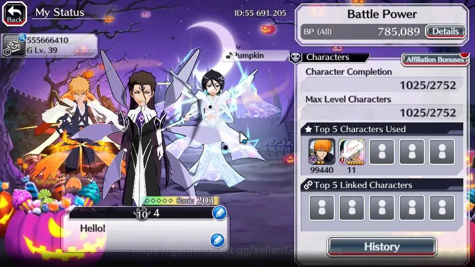 Bleach: Brave Souls Accounts [GLOBAL]50K Orb|10th Anniv[Rukia,Ichigo],TYBW26[Yu image 3