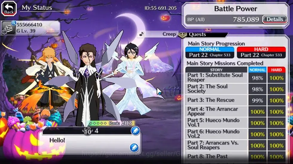 Bleach: Brave Souls Accounts [GLOBAL]50K Orb|10th Anniv[Rukia,Ichigo],TYBW26[Yu image 4