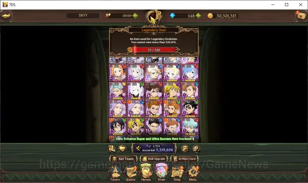 The Seven Deadly Sins: Grand Cross Accounts ASIA|3,2M CC|23 LS+148 DM|4 LR+7 UR+Collab ReZero| image 5