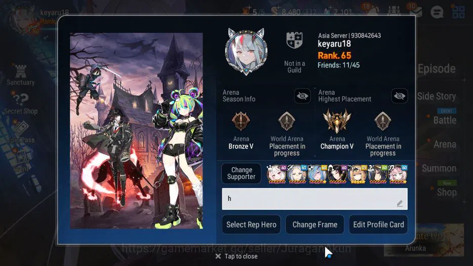 Epic Seven Accounts ASIA VERIF|14 ML(NW Luna,DB Senya,Abysal Yufine,Et image 1