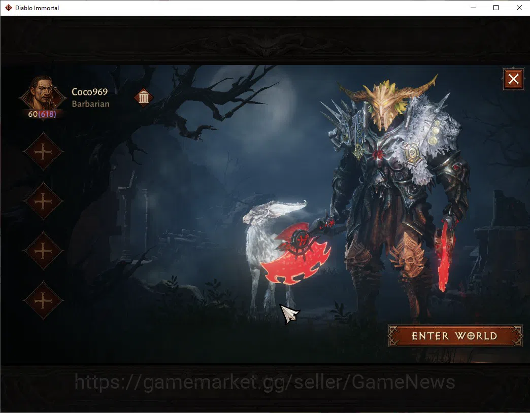 Diablo Immortal Accounts SEA-Anu|CS ON|Lv60(618)|Barbarian|CR 35k|Reso 540| image 1