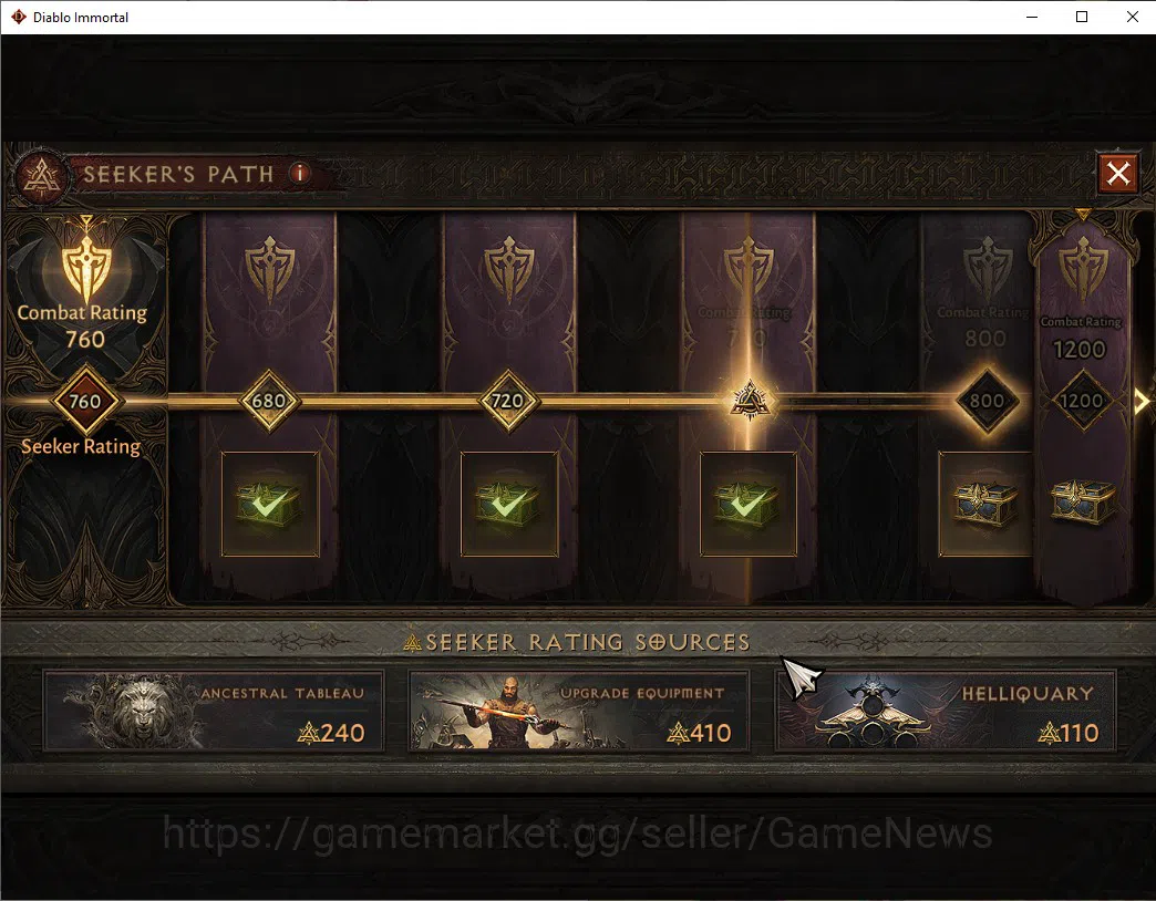 Diablo Immortal Accounts SEA-Anu|CS ON|Lv60(618)|Barbarian|CR 35k|Reso 540| image 12