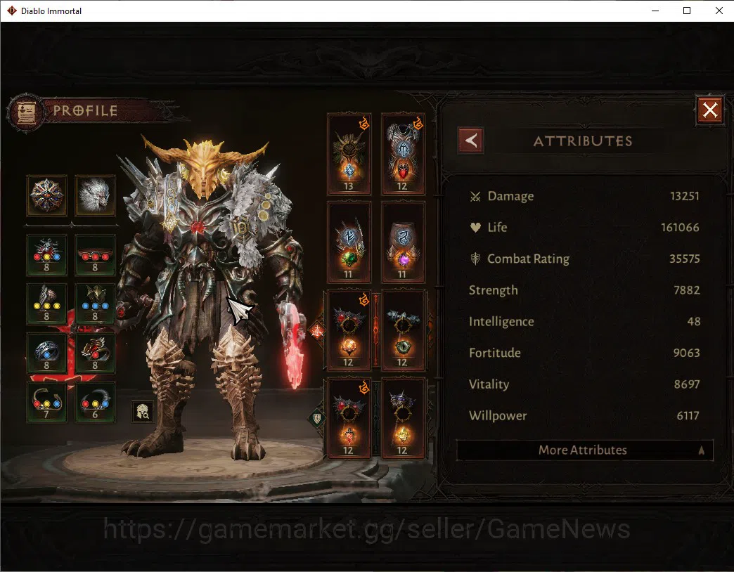 Diablo Immortal Accounts SEA-Anu|CS ON|Lv60(618)|Barbarian|CR 35k|Reso 540| image 4