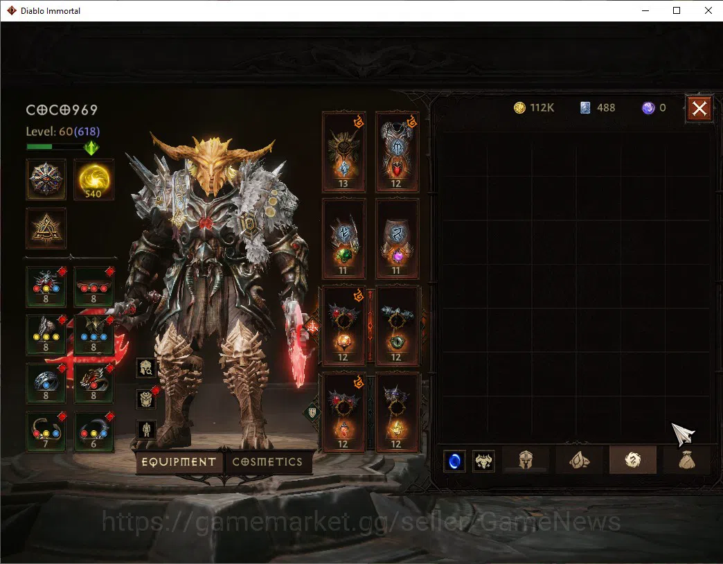 Diablo Immortal Accounts SEA-Anu|CS ON|Lv60(618)|Barbarian|CR 35k|Reso 540| image 7