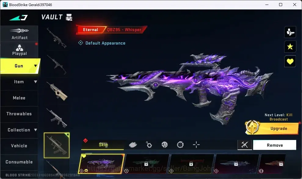 Blood Strike Accounts ASIA | 1 ETERNAL: QBZ95-Whisper | 1 LEGENDARY GUN  image 3