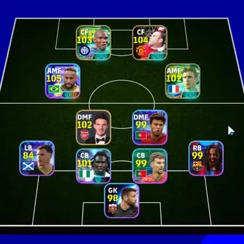 eFootball Accounts High-End Android|Power 2989|4 Show Time Neymar Jr,Calvin Bassey|4 Epic Wayne Rooney,Samuel Eto'o,Eric