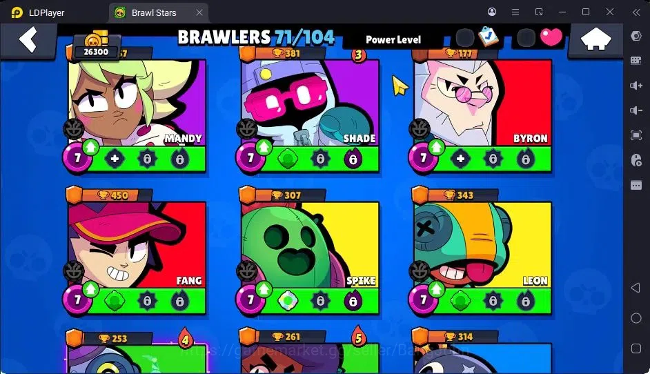 Brawl Stars Accounts Thropy 26300|71 Brawler|10 Max Hypercharge|2Hc(Poco,Rico),5Legend,14Mythic Skin|10346 Bling| ProtectOff 10