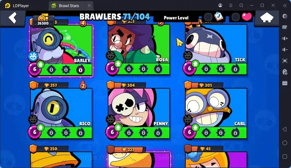 Brawl Stars Accounts Thropy 26300|71 Brawler|10 Max Hypercharge|2Hc(Poco,Rico),5Legend,14Mythic Skin|10346 Bling| ProtectOff 11
