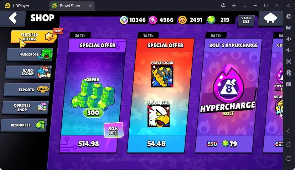 Brawl Stars Accounts Thropy 26300|71 Brawler|10 Max Hypercharge|2Hc(Poco,Rico),5Legend,14Mythic Skin|10346 Bling| ProtectOff 4