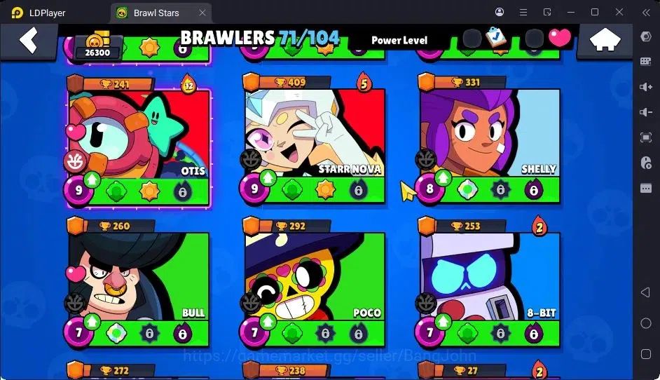 Brawl Stars Accounts Thropy 26300|71 Brawler|10 Max Hypercharge|2Hc(Poco,Rico),5Legend,14Mythic Skin|10346 Bling| ProtectOff 8