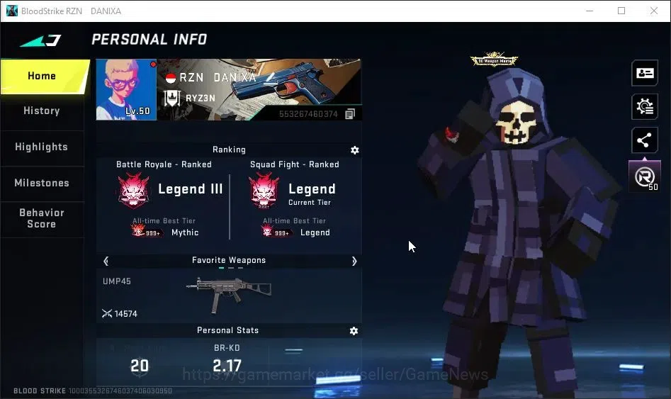 Blood Strike Accounts AMERICA|ETERNAL DEagle-Scorpius|Collab BLEACH[Tosh image 2