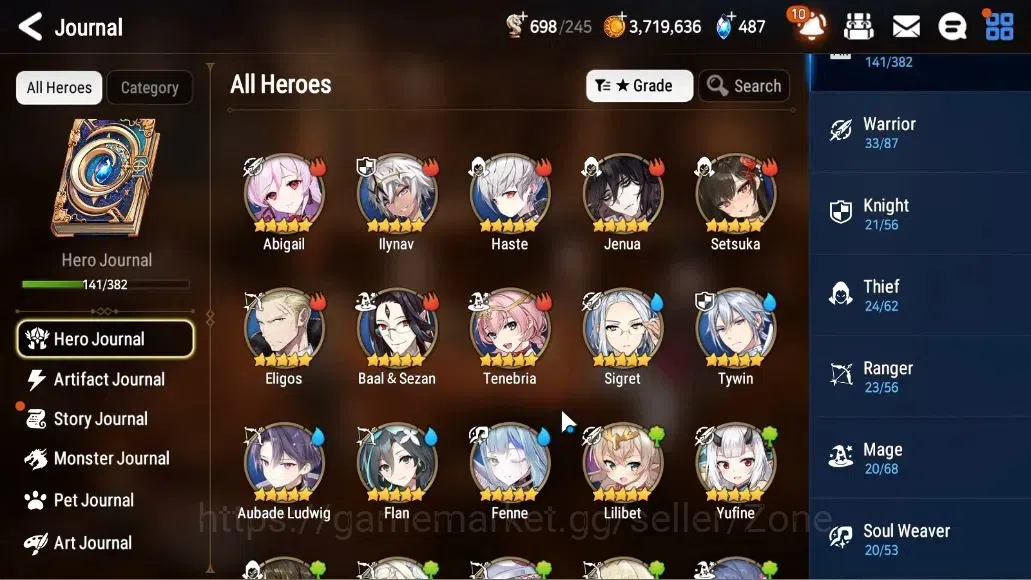 Epic Seven Accounts High-End Global Unverif|NewEra|5 ML(LOTScales,Har setti,WOTMere Tenebria,Etc)+Abyss Fumyr,Landy|Abyss 8