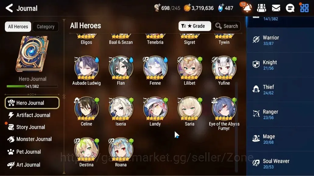 Epic Seven Accounts High-End Global Unverif|NewEra|5 ML(LOTScales,Har setti,WOTMere Tenebria,Etc)+Abyss Fumyr,Landy|Abyss 9