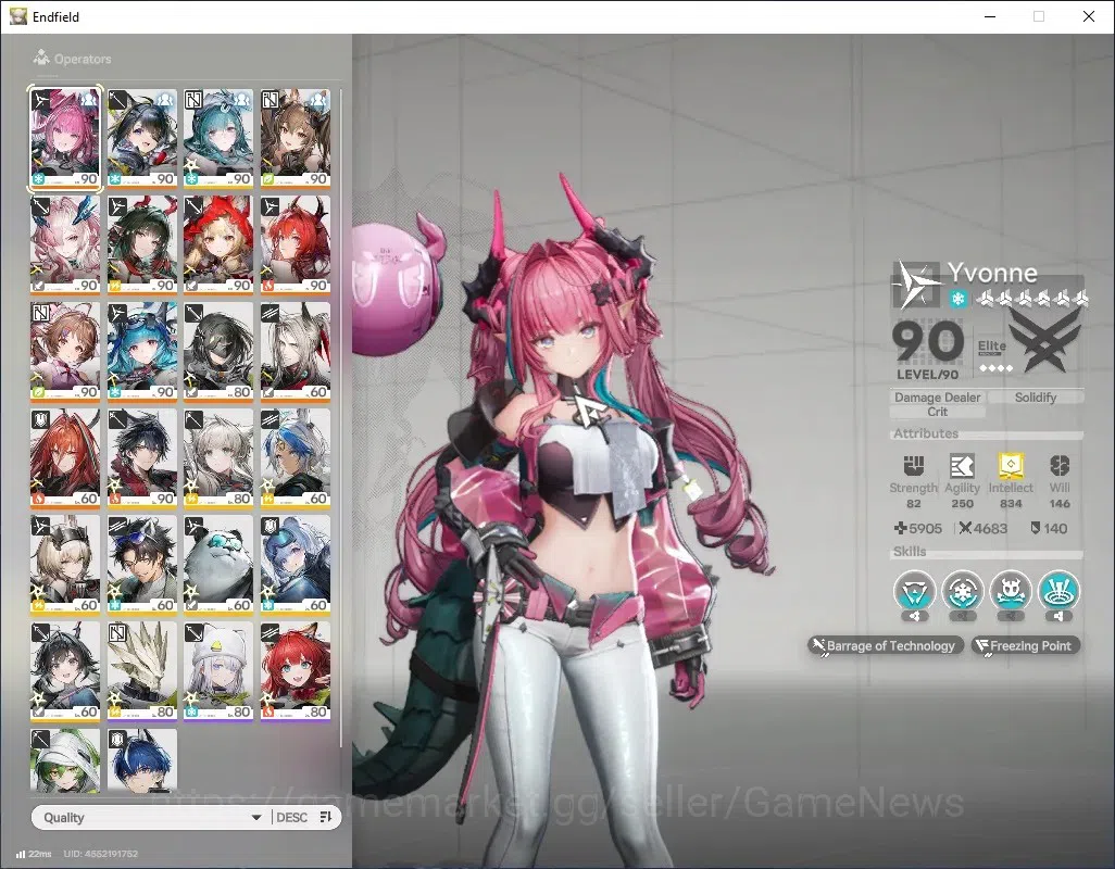 Arknights: Endfield Accounts Asia|Lv 60|11 SSR 7 Limited 20(*6Weap)|(Mi 1
