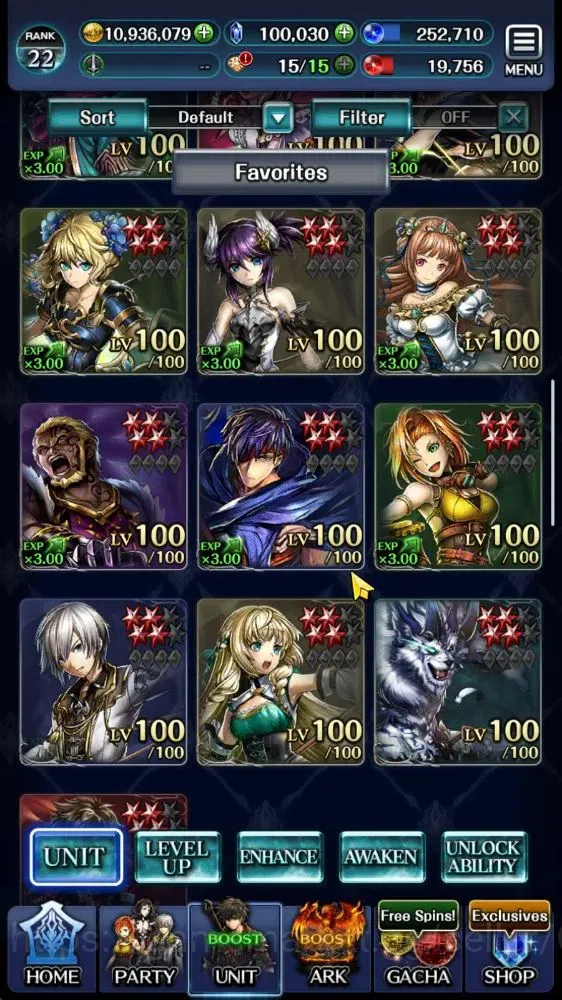 Last Cloudia Accounts GLOBAL|Rank 22|100K Crystal|Top Tier Unit [Megius, image 2