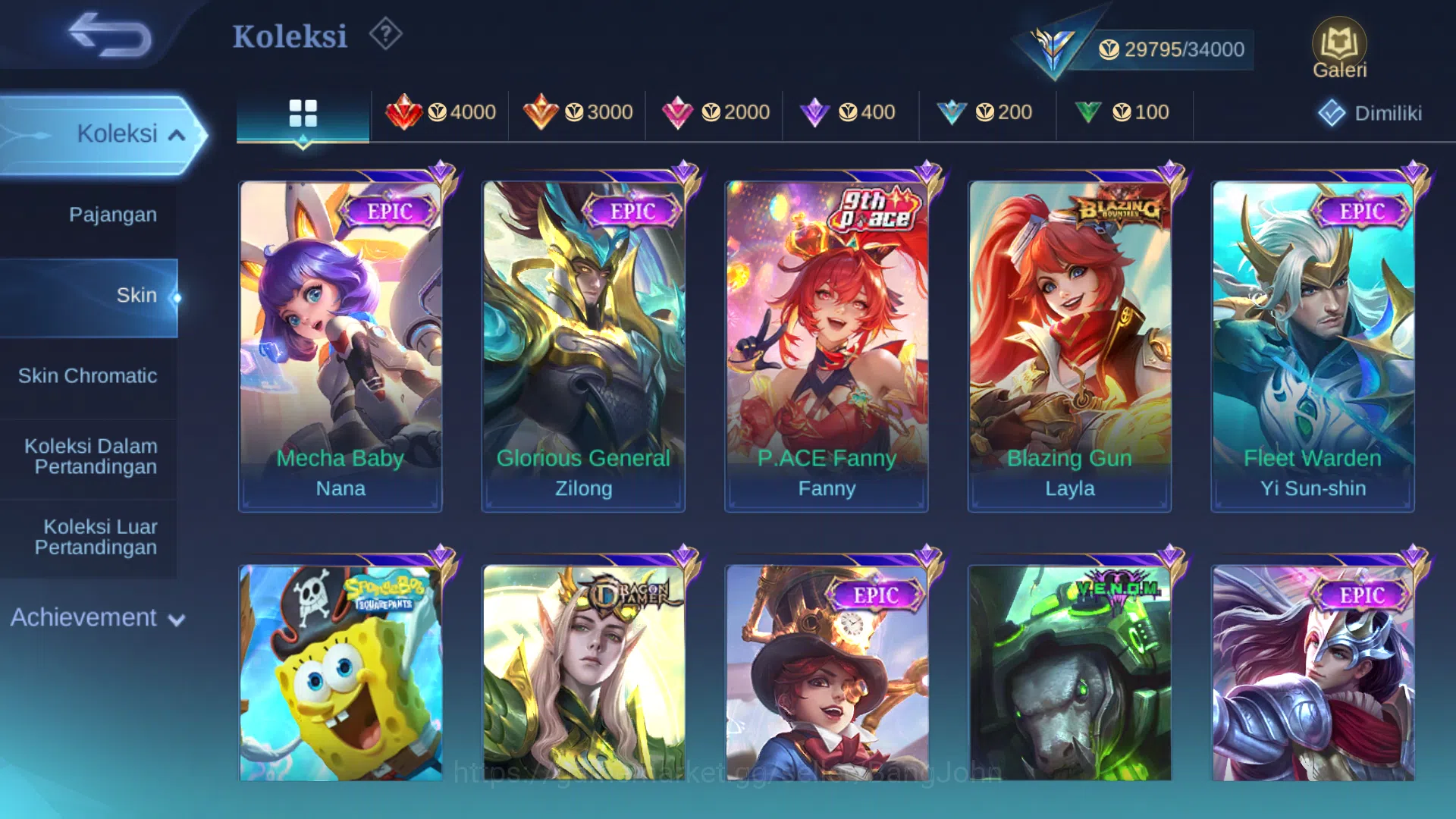 Mobile Legends: Bang Bang Accounts hero 61 skin 111 prime granger dragon estes, venom image 11