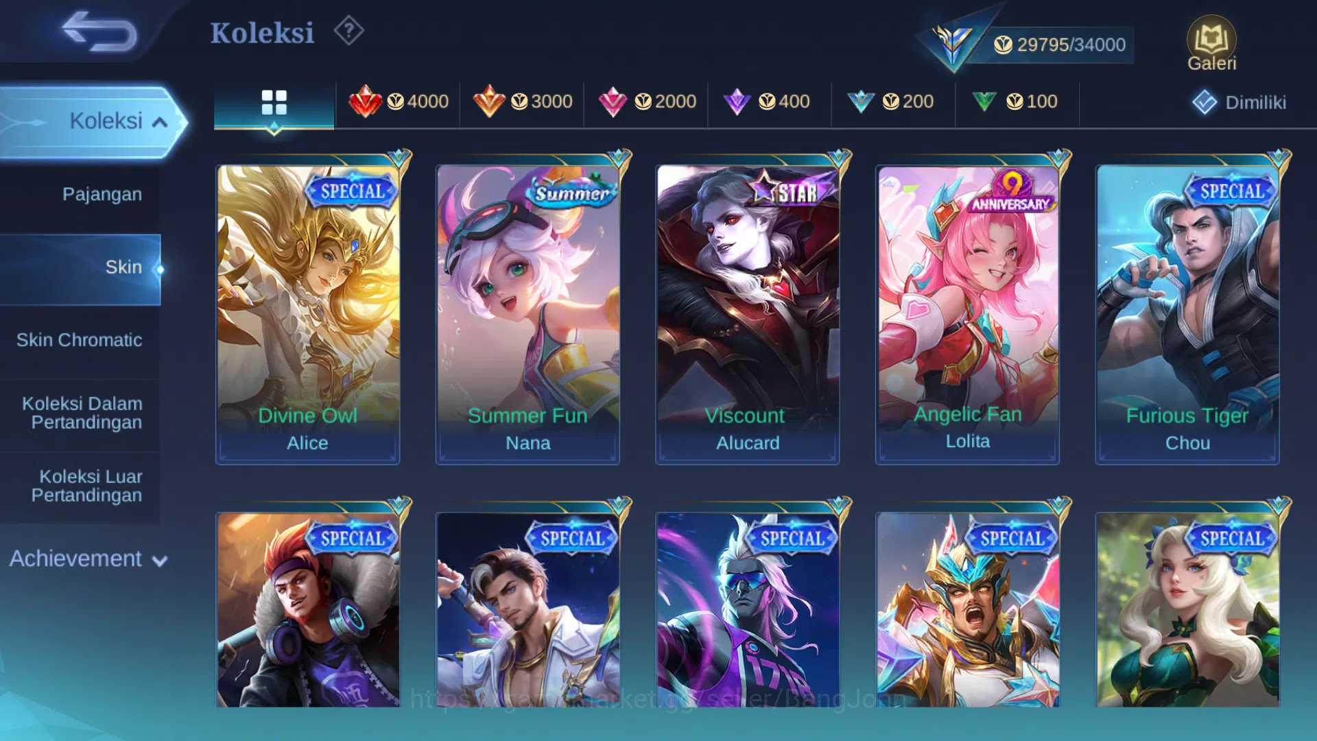 Mobile Legends: Bang Bang Accounts hero 61 skin 111 prime granger dragon estes, venom image 3