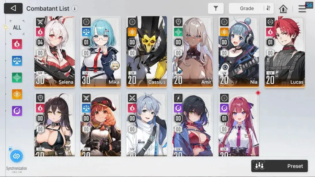 Chaos Zero Nightmare Accounts GLOBAL Lv 32|6 SSR[DianaM1,Tiphera,Nine,Mei Lin+Sign,Etc]|9 4