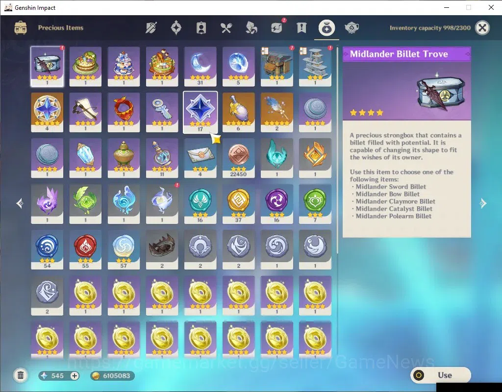 Genshin Impact Accounts ASIA|AR 58|11 Limited + 8(*5 Weapon)|(Arlecchino,Z image 12