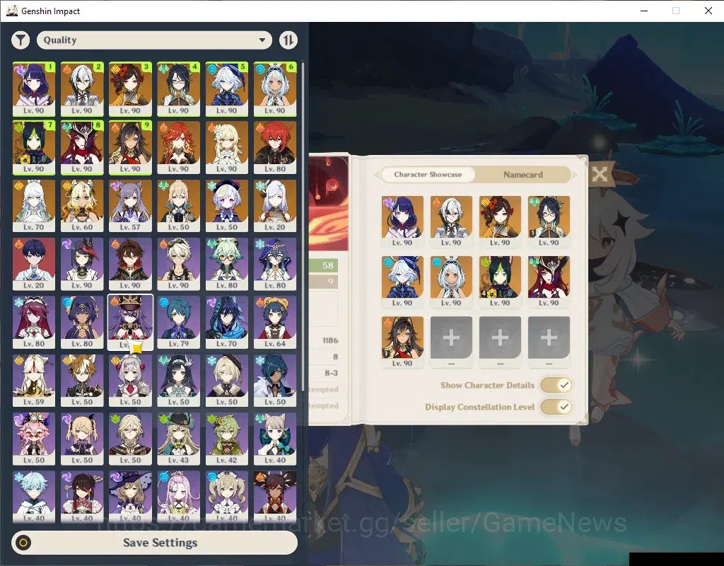 Genshin Impact Accounts ASIA|AR 58|11 Limited + 8(*5 Weapon)|(Arlecchino,Z image 2