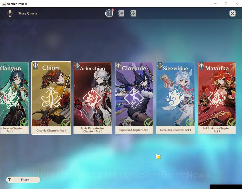 Genshin Impact Accounts ASIA|AR 58|11 Limited + 8(*5 Weapon)|(Arlecchino,Z image 20